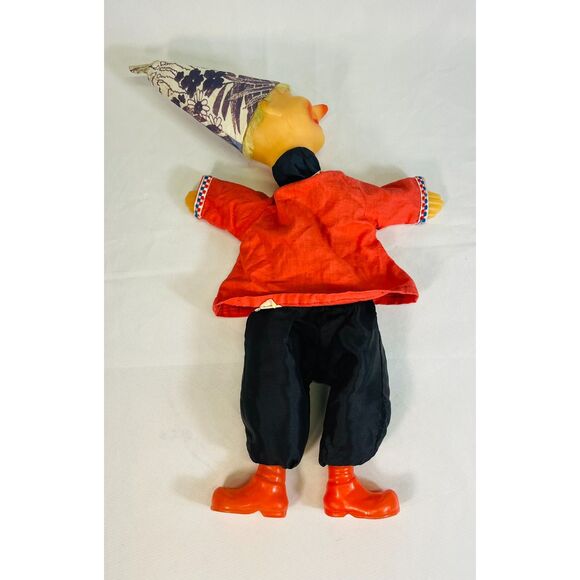 Pair of Vintage Russian Hand Puppet Dolls 1960s Plastic Face - Picture 4 of 12